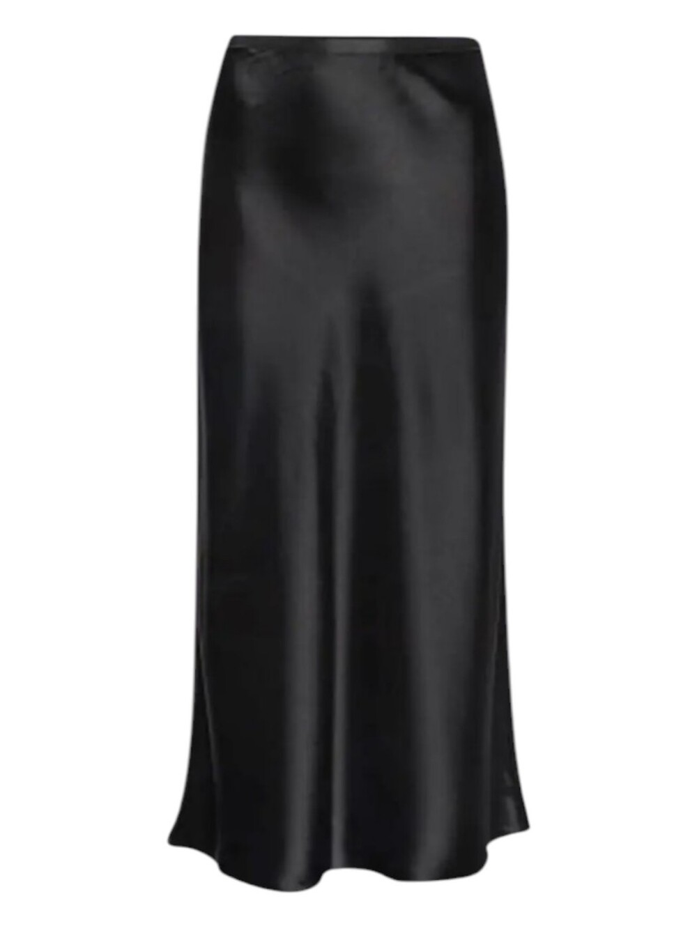 Rachel Zoe Black Satin Bias Cut Maxi Slip Skirt Size 10 - Picture 2 of 9